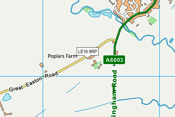 LE16 8RP map - OS VectorMap District (Ordnance Survey)