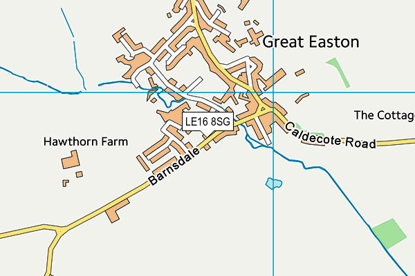 LE16 8SG map - OS VectorMap District (Ordnance Survey)