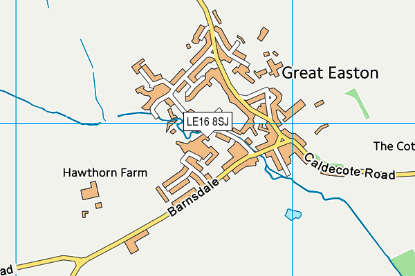 LE16 8SJ map - OS VectorMap District (Ordnance Survey)