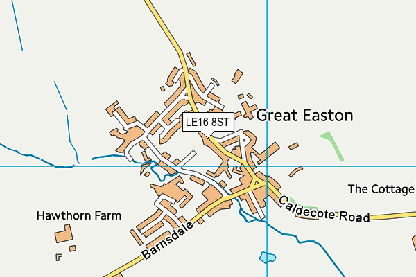 LE16 8ST map - OS VectorMap District (Ordnance Survey)