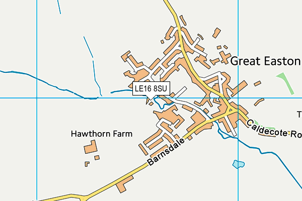 LE16 8SU map - OS VectorMap District (Ordnance Survey)