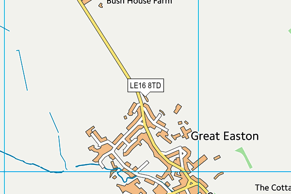 LE16 8TD map - OS VectorMap District (Ordnance Survey)