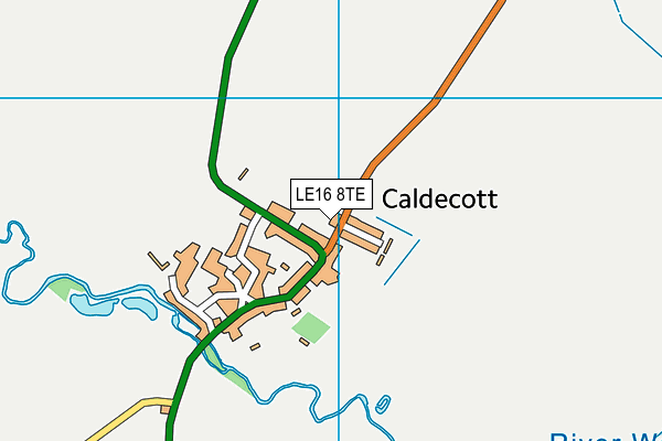 LE16 8TE map - OS VectorMap District (Ordnance Survey)