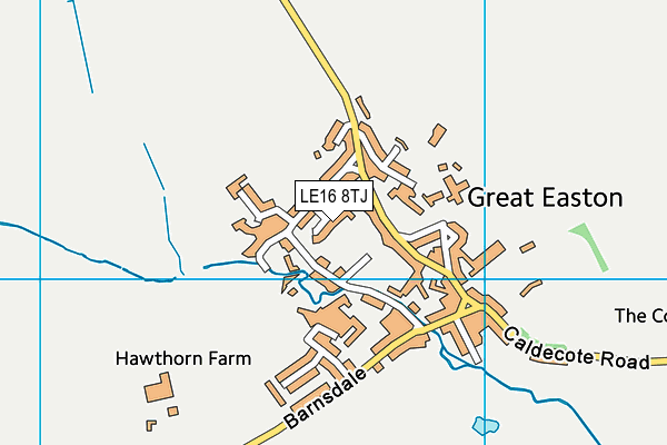 LE16 8TJ map - OS VectorMap District (Ordnance Survey)
