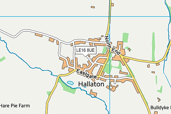 LE16 8UE map - OS VectorMap District (Ordnance Survey)