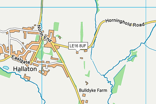 LE16 8UF map - OS VectorMap District (Ordnance Survey)