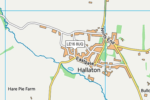 LE16 8UQ map - OS VectorMap District (Ordnance Survey)