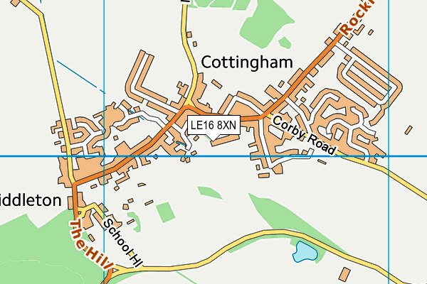 LE16 8XN map - OS VectorMap District (Ordnance Survey)