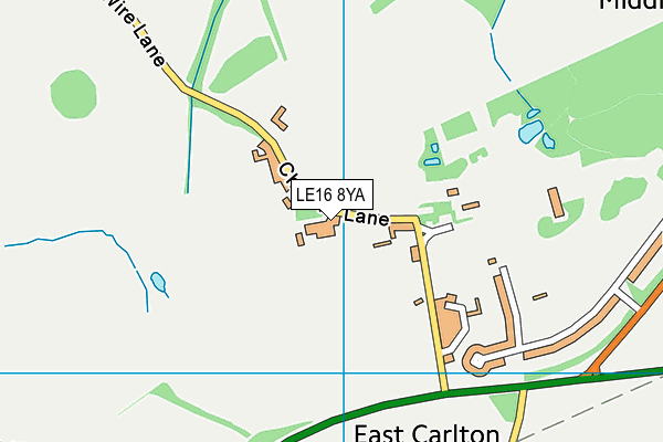 LE16 8YA map - OS VectorMap District (Ordnance Survey)