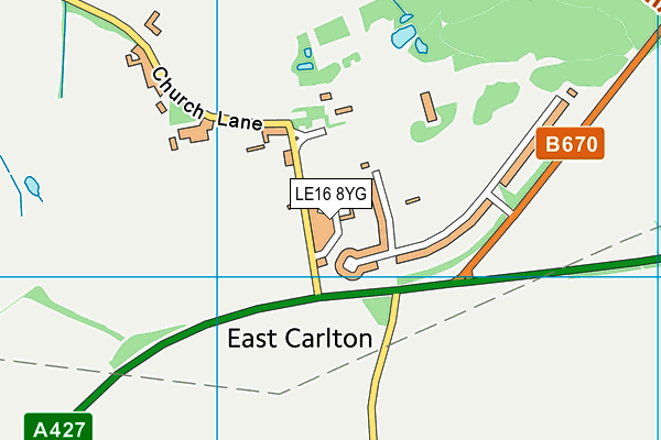 LE16 8YG map - OS VectorMap District (Ordnance Survey)