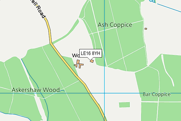LE16 8YH map - OS VectorMap District (Ordnance Survey)