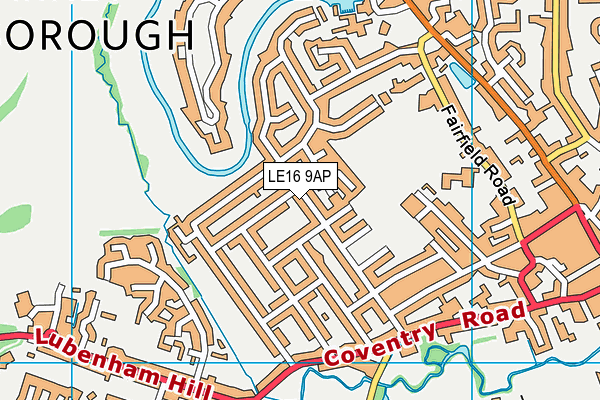 LE16 9AP map - OS VectorMap District (Ordnance Survey)