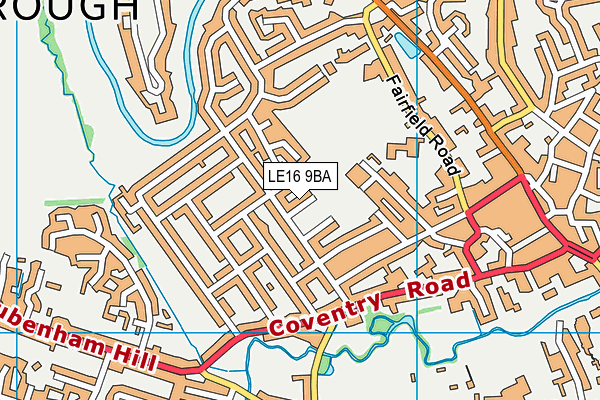 LE16 9BA map - OS VectorMap District (Ordnance Survey)