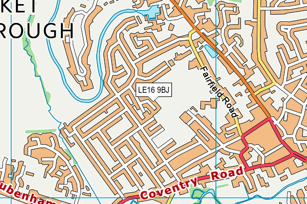 LE16 9BJ map - OS VectorMap District (Ordnance Survey)