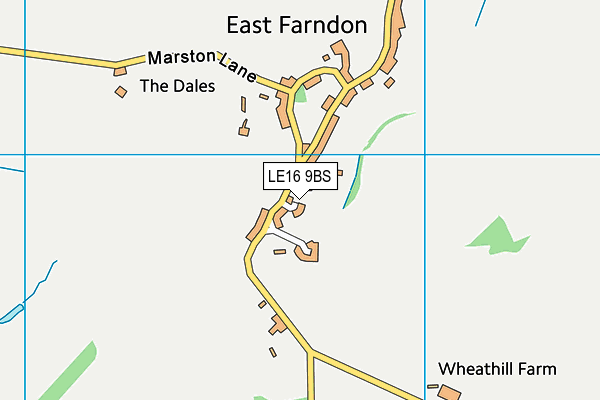 LE16 9BS map - OS VectorMap District (Ordnance Survey)