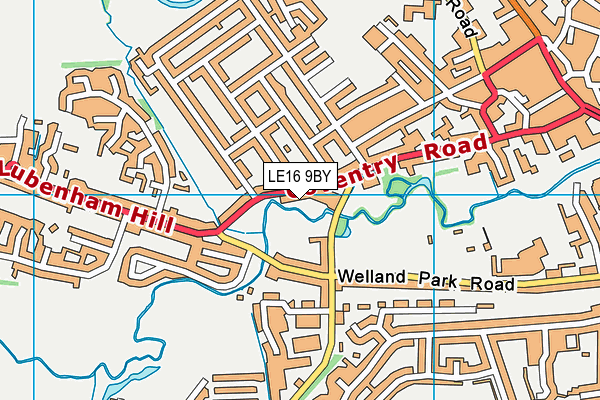 LE16 9BY map - OS VectorMap District (Ordnance Survey)
