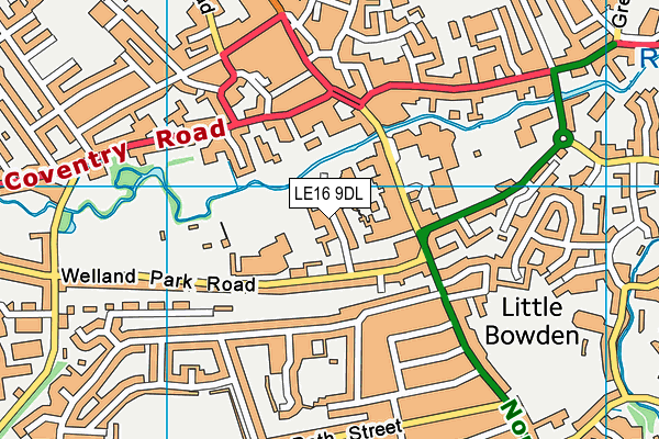 LE16 9DL map - OS VectorMap District (Ordnance Survey)