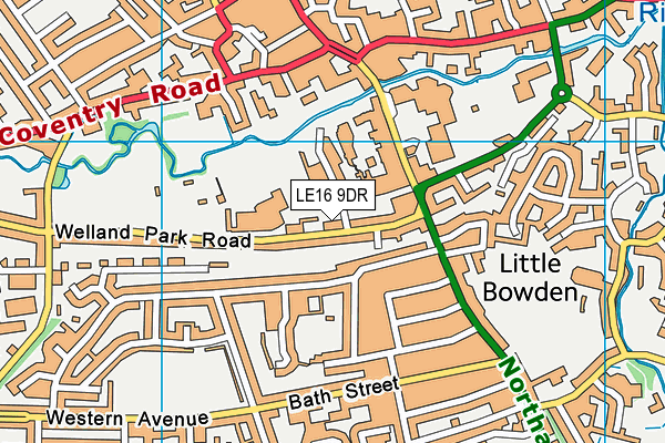 Welland Park map (LE16 9DR) - OS VectorMap District (Ordnance Survey)