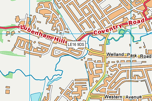 LE16 9DS map - OS VectorMap District (Ordnance Survey)