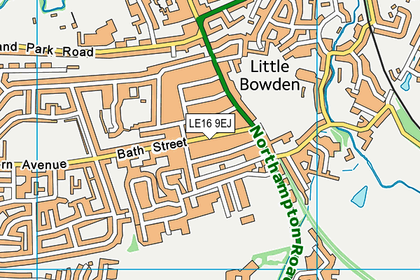 LE16 9EJ map - OS VectorMap District (Ordnance Survey)