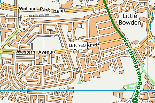 LE16 9EQ map - OS VectorMap District (Ordnance Survey)