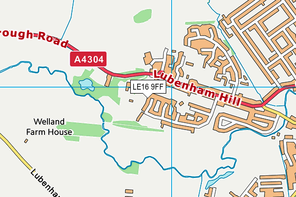 LE16 9FF map - OS VectorMap District (Ordnance Survey)