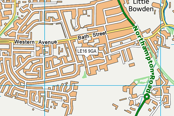 LE16 9GA map - OS VectorMap District (Ordnance Survey)