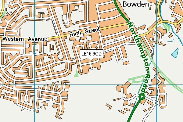 LE16 9GD map - OS VectorMap District (Ordnance Survey)