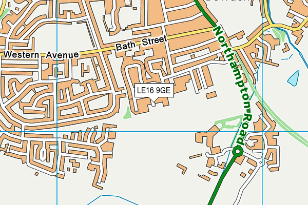 LE16 9GE map - OS VectorMap District (Ordnance Survey)