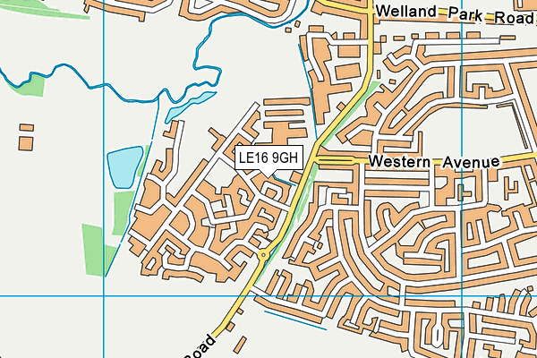 LE16 9GH map - OS VectorMap District (Ordnance Survey)