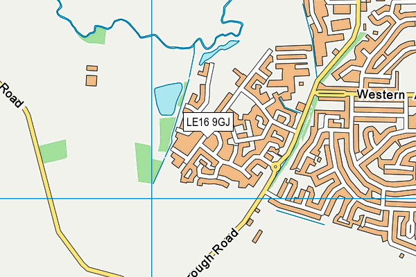 LE16 9GJ map - OS VectorMap District (Ordnance Survey)