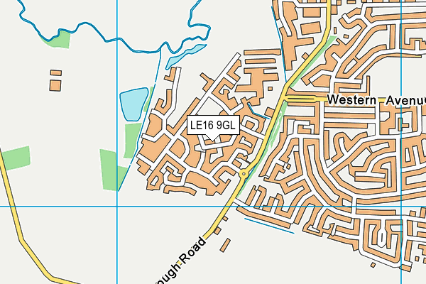 LE16 9GL map - OS VectorMap District (Ordnance Survey)