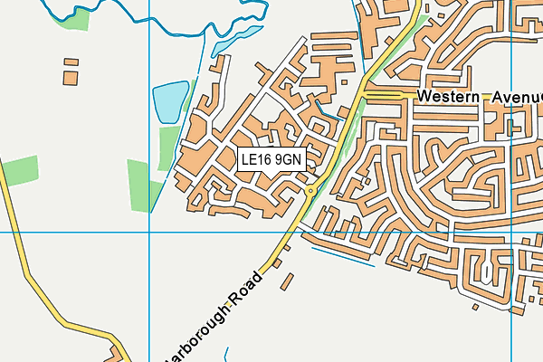 LE16 9GN map - OS VectorMap District (Ordnance Survey)