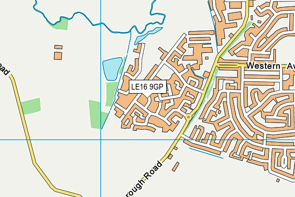 LE16 9GP map - OS VectorMap District (Ordnance Survey)