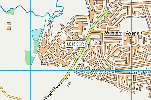 LE16 9GR map - OS VectorMap District (Ordnance Survey)