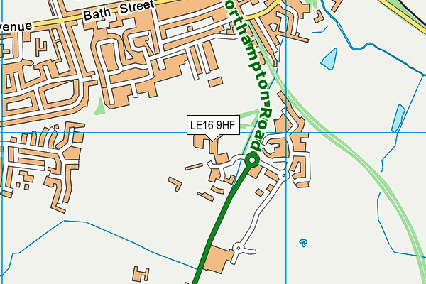 Bowdens Park (Harborough Town Fc) map (LE16 9HF) - OS VectorMap District (Ordnance Survey)
