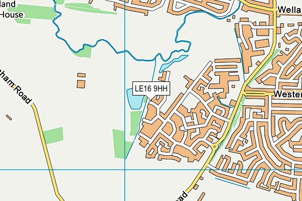 LE16 9HH map - OS VectorMap District (Ordnance Survey)