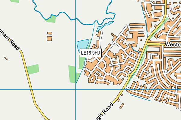 LE16 9HJ map - OS VectorMap District (Ordnance Survey)