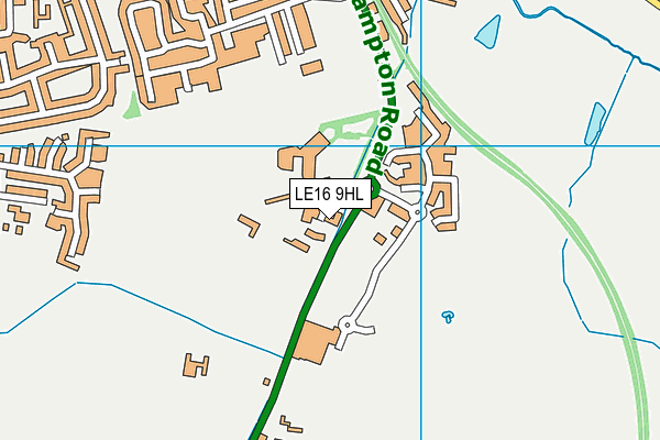 LE16 9HL map - OS VectorMap District (Ordnance Survey)