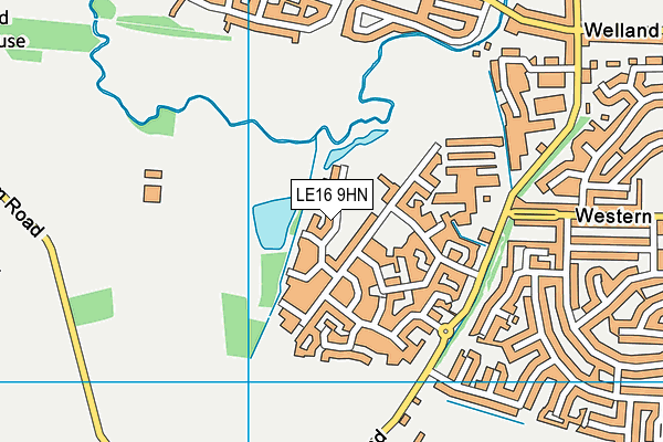 LE16 9HN map - OS VectorMap District (Ordnance Survey)
