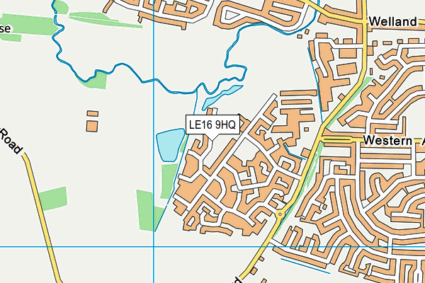 LE16 9HQ map - OS VectorMap District (Ordnance Survey)