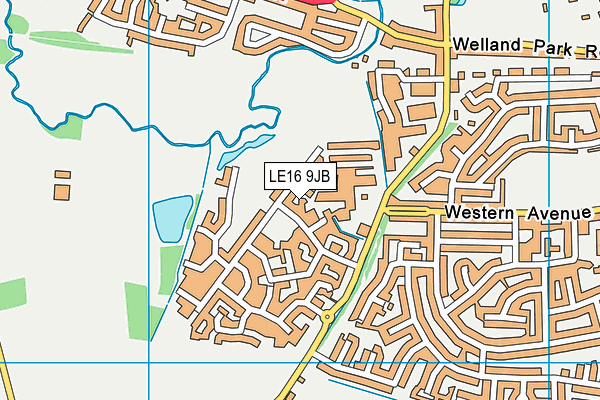 LE16 9JB map - OS VectorMap District (Ordnance Survey)