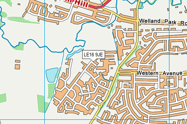 LE16 9JE map - OS VectorMap District (Ordnance Survey)