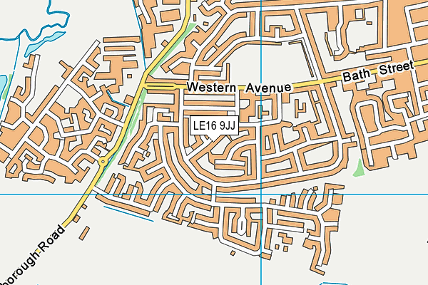 LE16 9JJ map - OS VectorMap District (Ordnance Survey)