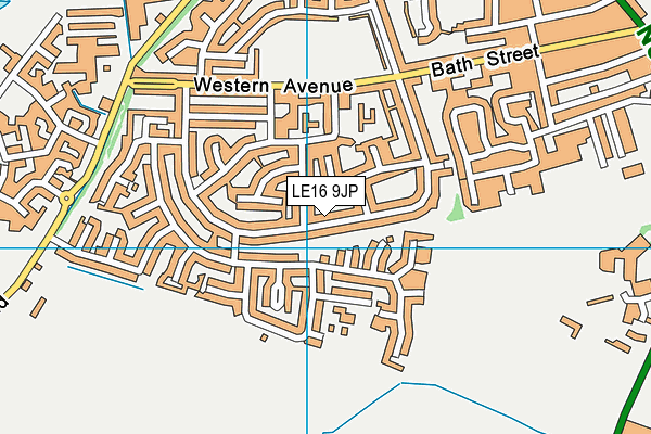 LE16 9JP map - OS VectorMap District (Ordnance Survey)