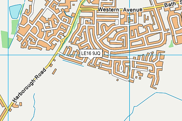 LE16 9JQ map - OS VectorMap District (Ordnance Survey)
