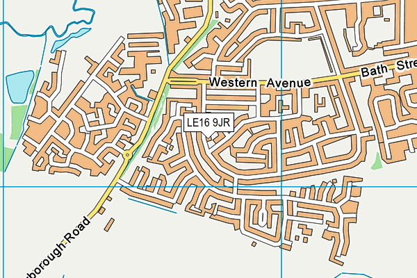 LE16 9JR map - OS VectorMap District (Ordnance Survey)
