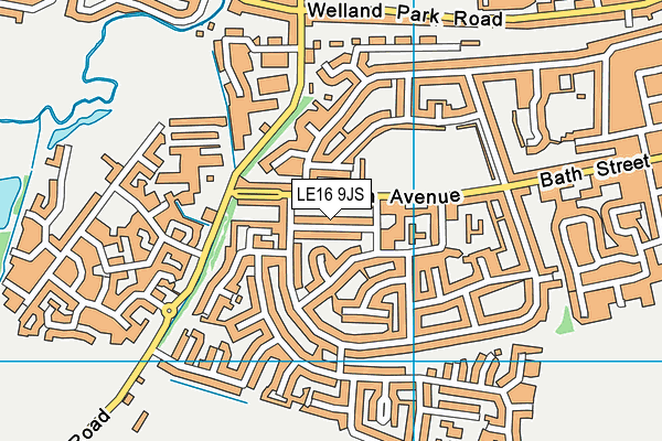 LE16 9JS map - OS VectorMap District (Ordnance Survey)