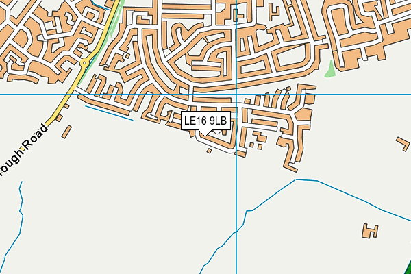 LE16 9LB map - OS VectorMap District (Ordnance Survey)