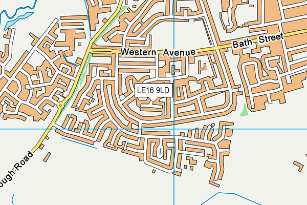 LE16 9LD map - OS VectorMap District (Ordnance Survey)
